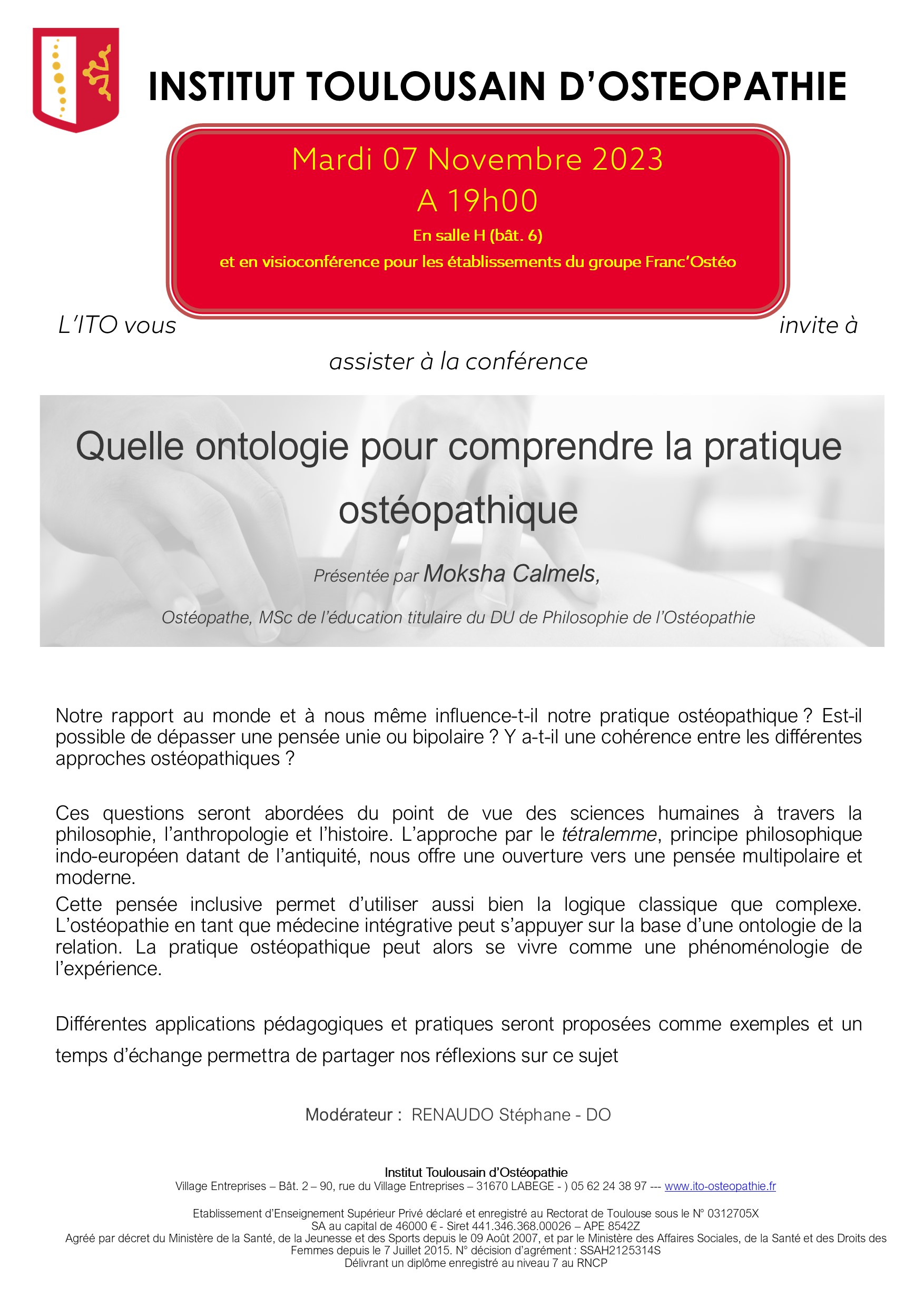 Formation Initiale En Ost Opathie Ito Toulouse